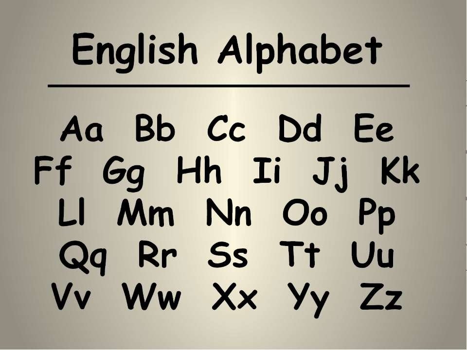 Английский алфавит по порядку букв фото