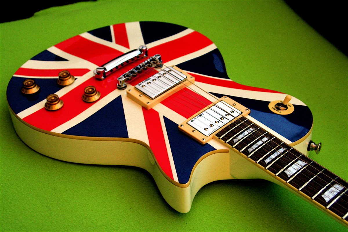 Песни британии. Гитара Великобритания. Электрогитара Британия. Музыкальный английский. Рок Великобритании.